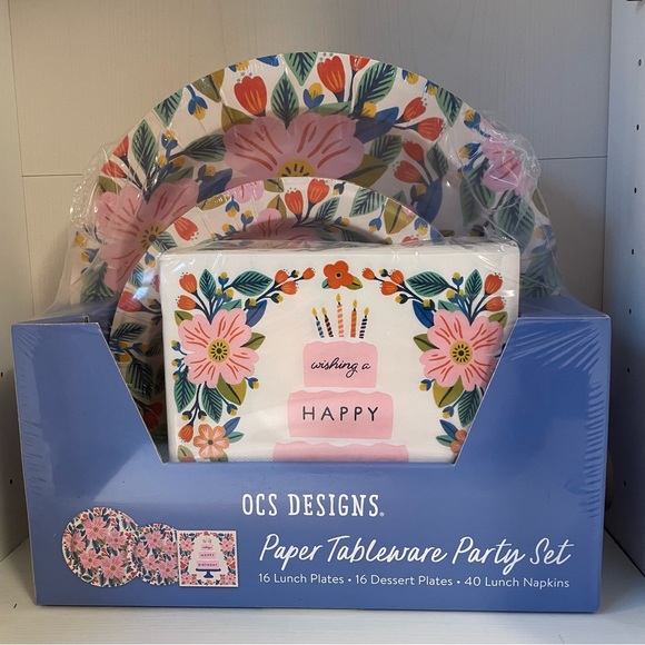 Birthday Party Paper Goods - NEW - Paper Tableware Party Set by OCS Designs - Picture 9 of 9